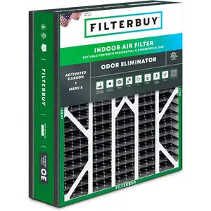 Filterbuy 20x25x5 Air Filter (1-Pack), Pleated MERV 8 Odor Eliminator HVAC AC Furnace Air Filters for Trion Air Bear