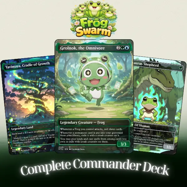 Frog Swarm Commander Deck | 100 Cards + Tokens | Custom Proxy Cards