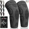 [NEENCA] 2-Pack Knee Bands, Stretchy Supportive Sporty Sports Sleeves & Support for Men & Women, Compression Relief for Knee Pain, Running & Camping Essentials (Meniscus Tear, ACL, PCL, Arthritis Aid), Knee Band