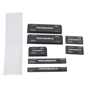 Sanding Block Kit of 7 with Sandpaper Sheet,Hand Abrasives Auto Body Sanding Block Set for Automotive Paint Sand