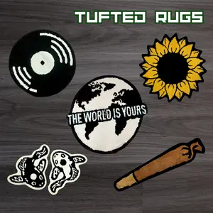 Habitatt Bedroom Rugs for Home Decoration, Designer Rugs, Soft and Fluffy Rugs for Bedroom Living Room Bathroom, Mats Carpets, Home Essentials, Non-slip, Gamers Bedroom, Gamer Room, Home Decor, Decorative Carpet for Home, Cozy Bedroom area, Gift