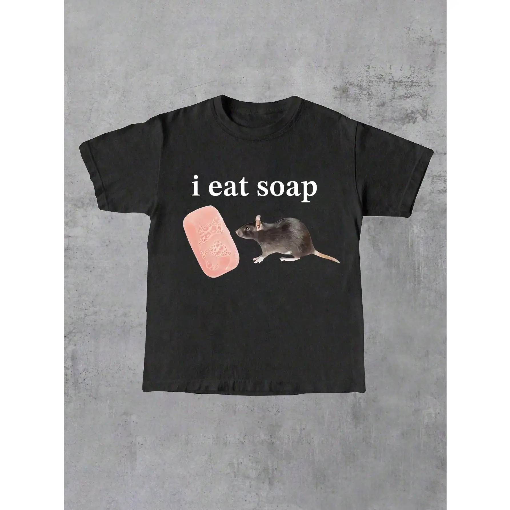SHEIN Funny "I Eat Soap" Graphic Women T-Shirt