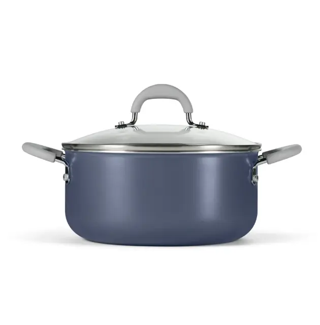 5QT Ceramic Covered Dutch Oven – Deep Ocean Blue
