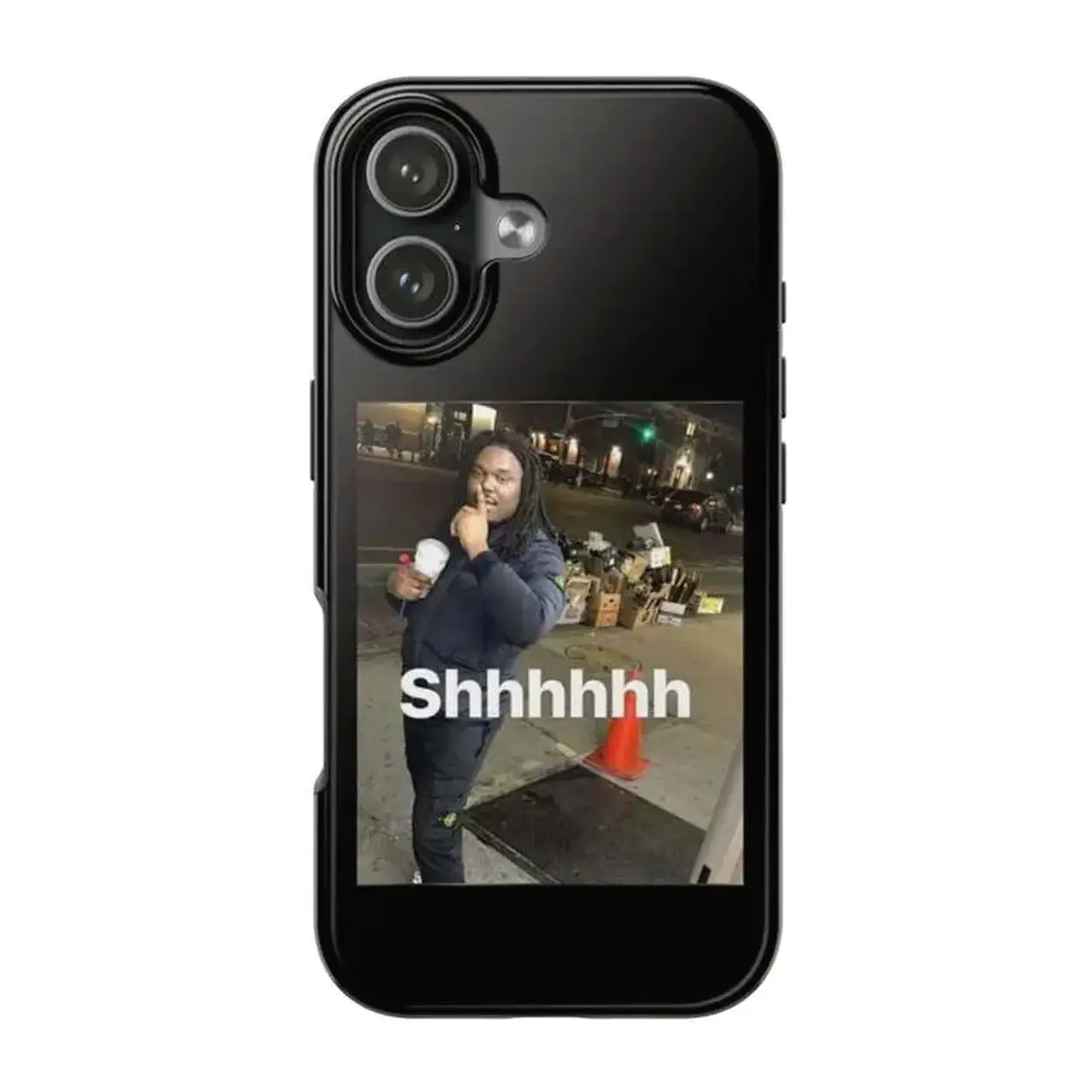 LUCKI Shhhhhh Tough Phone Case, The Ultimate Meme Phone Cover for iPhone 11, 12, 13, 14, 15, 16, 17 Pro Max Plus Models. Enjoy Premium Drop Protection and Unique Style.