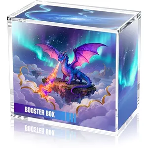 5mm Acrylic Stackable Display Box, Transparent Magnetic Closure, Ideal for Trading Cards, Collectibles, Sports Memorabilia