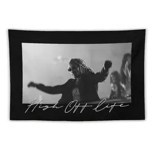 Rapper Future Tapestry High Off Life Album Cover Flag Tapestry for Room Aesthetic Living Room Bedroom Dorm Decor