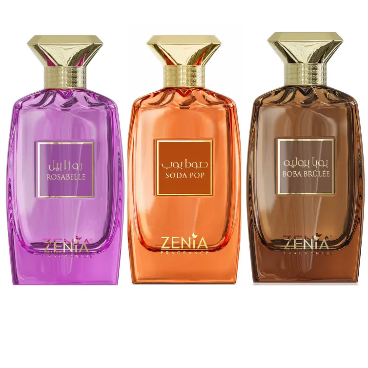 (3pc Bundle) The Cravings Trio – Boba Brûlée + Rosabelle + Soda Pop by Zenia EDP, 3.4oz