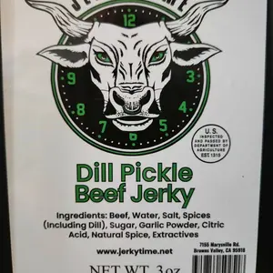 Jerky Time Dill Pickle Beef Jerky - Unique Flavor Combination for Snack Lovers - Perfect for On-the-Go or Home Treat - 3oz