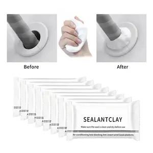 Waterproof Sealant Clay, Sticky Pipe Sealant Mud for Air Conditioning Hole Blocking, Wall Hole Filler, Quick Dry Waterproof Sealing Mastic for Drain Connection, Cement Crack Repair, Anti Insect Windproof