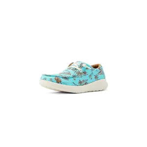 Ariat Women's Hilo Western Aloha Turquoise Paniolo Shoes - 10044520