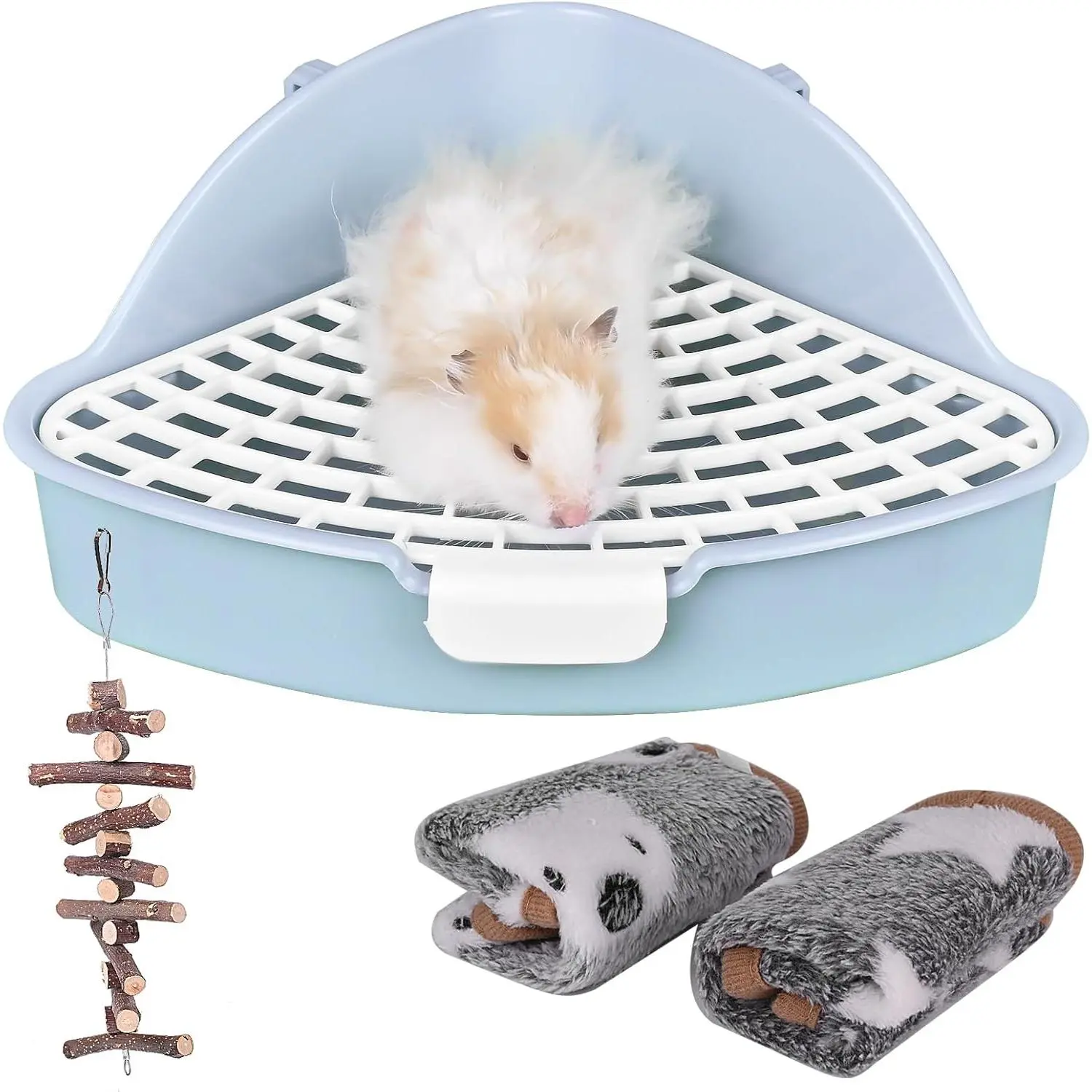 Triangle Potty Trainer Corner Litter Bedding Box  Pan for  , Chinchillas, Small Guinea Pigs, Ferret, Galesaur
