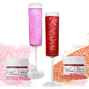 Valentines Day Drink Glitter (Set of 2 - Red & Pink)