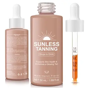 【NEW】APU.Fairy Sunless Tanning Drops to Drink for Face & Body - Natural Watermelon Flavor Oral Tanning Supplement with Vegan Ingredients for Gradual Glow, Hydrating Skin Tone Enhancer for All Skin Types, 50mL
