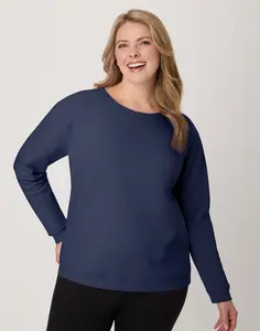 Hanes Ecosmart Women's Fleece Sweatshirt V-notch Intimates Comfortable Fit Soft Stretch Fabric Breathable O4633