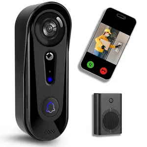 Wireless Video Doorbell  1080P, Alerts ,Night Vision, Two-Way Audio, Battery Power,Only 2.4Ghz