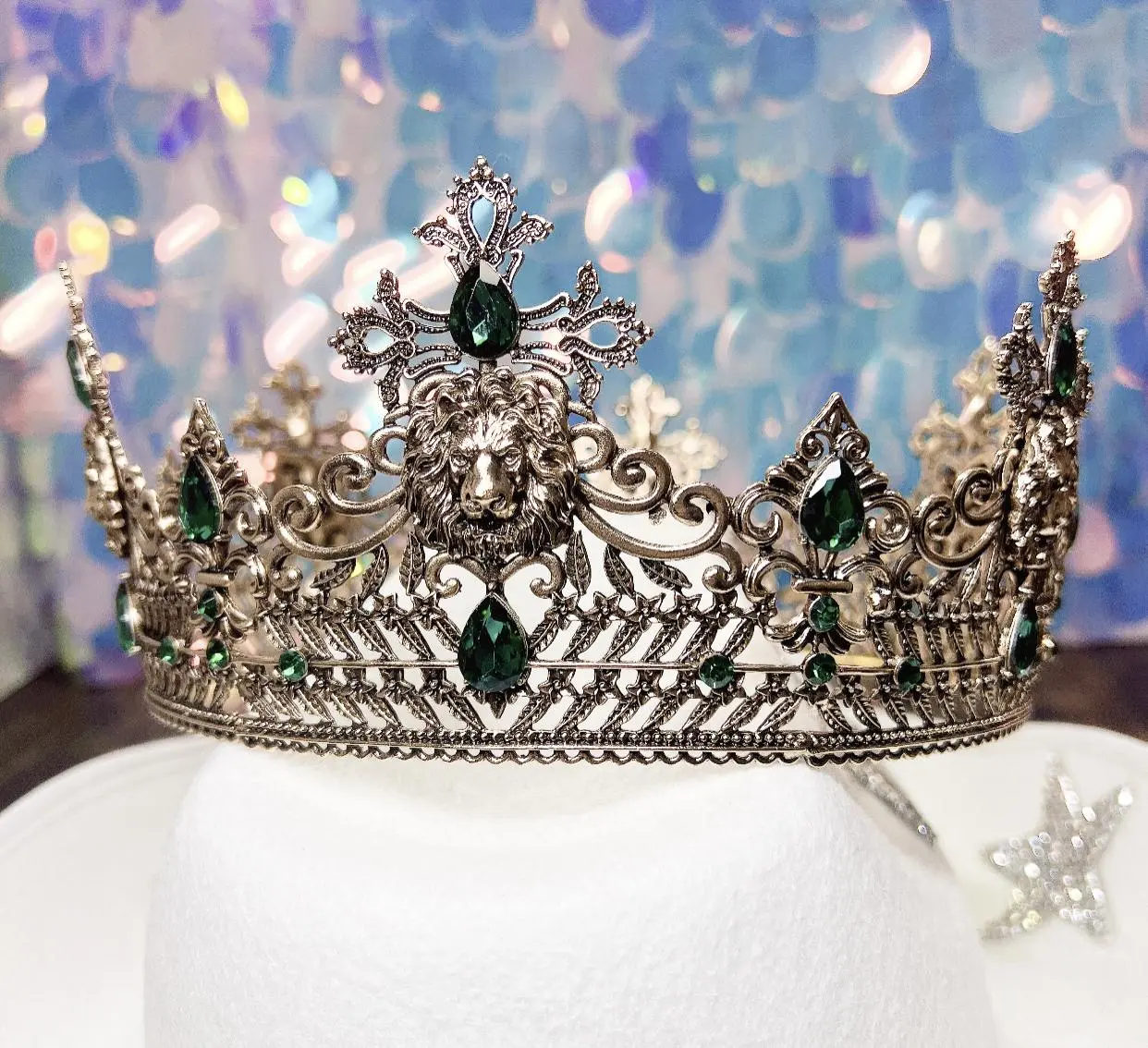 King Crown for Men, Royal Men's Crown, Prince Tiara for Wedding, Birthday, Prom, Party, Halloween, Cosplay, Gift for Him Costume Headpiece Crown Design