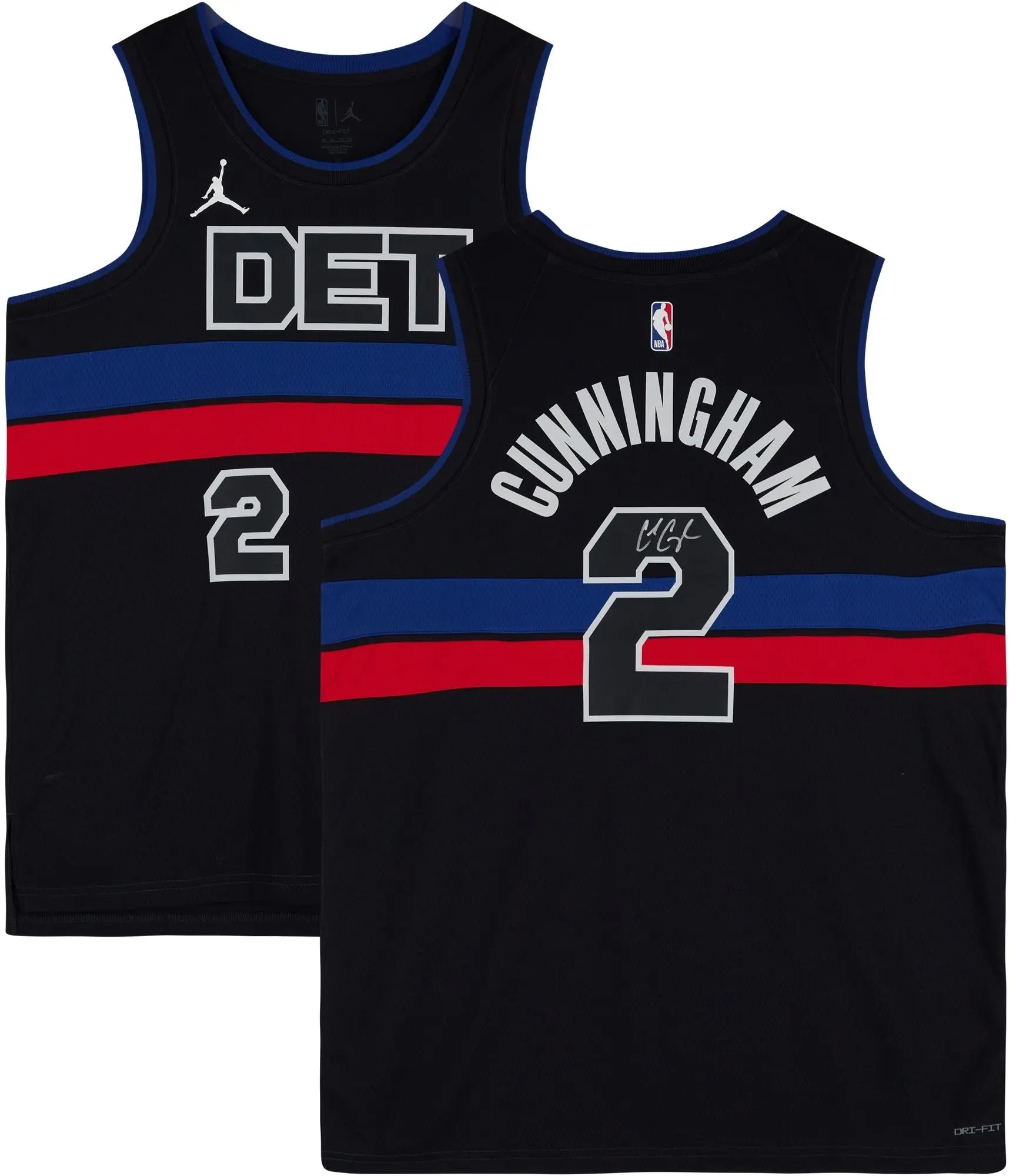 Cade Cunningham Detroit Pistons Autographed Black and Blue Jordan Brand Statement Swingman Jersey - Fanatics Authentic Certified