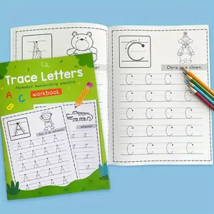 64 Page Alphabet Practice Book for Kids, Cute Cartoon Design, Back-To-School Supplies, Easter & Christmas Gift, Durable Paper Pages