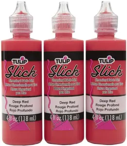 Tulip Puff Paint Slick Deep Red 4 fl. oz. 3 Pack