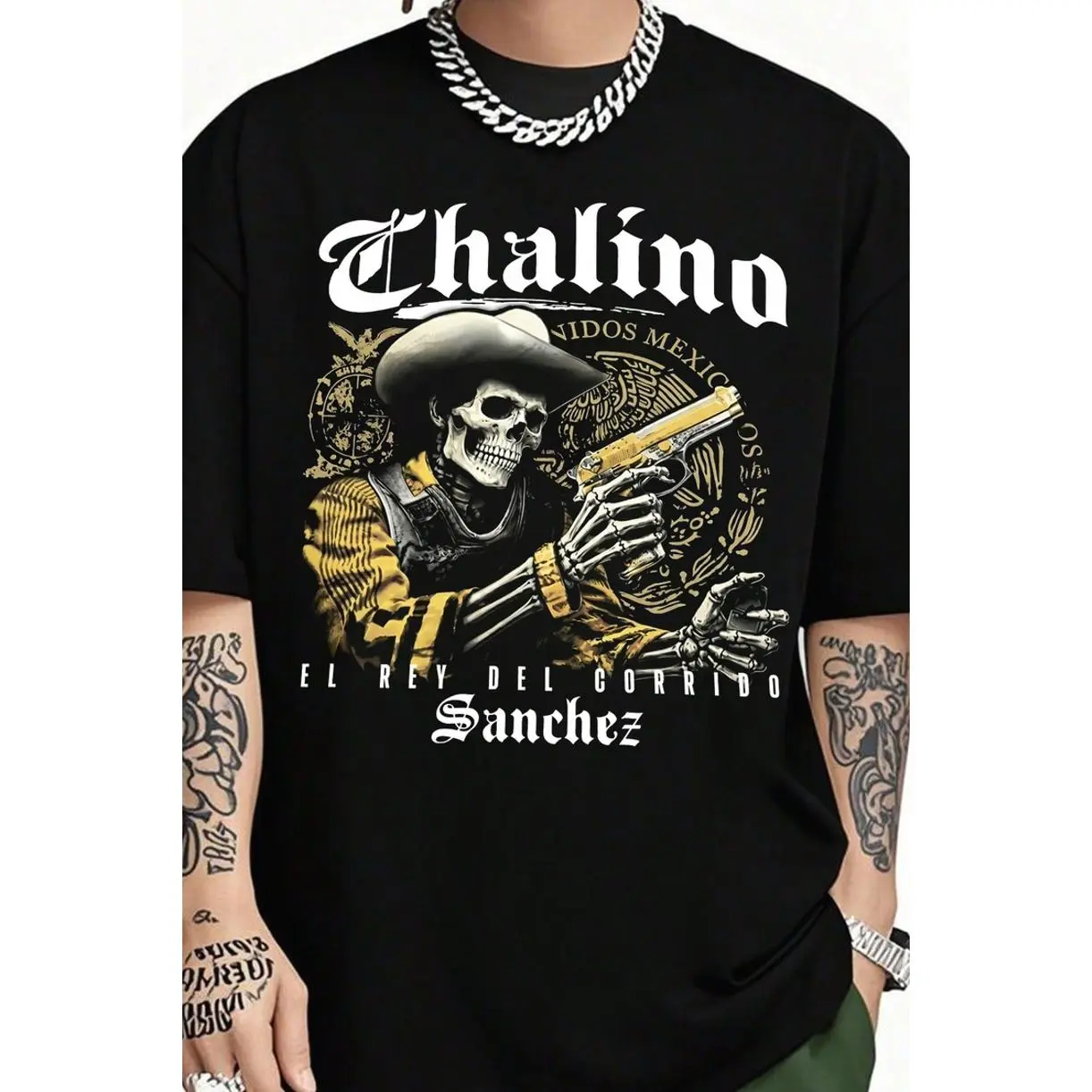Chalino Sánchez Shirt, Fashion Cotton, Full Colors, Full Sizes, For Men, For Women
