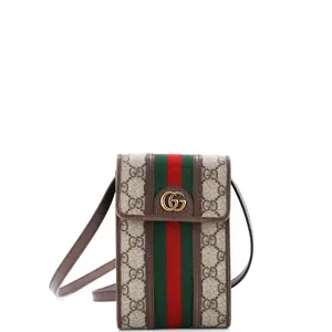 Pre-owned GUCCI material Messenger Bags Ophidia Vertical Flap Crossbody Bag GG Coated Canvas Mini by Rebag