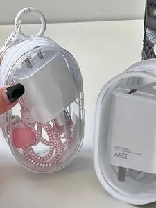 2PCS Portable Mini Transparent Zipper Storage Bag, Compact Multifunctional Storage Bag,For Holiday Gift Giving