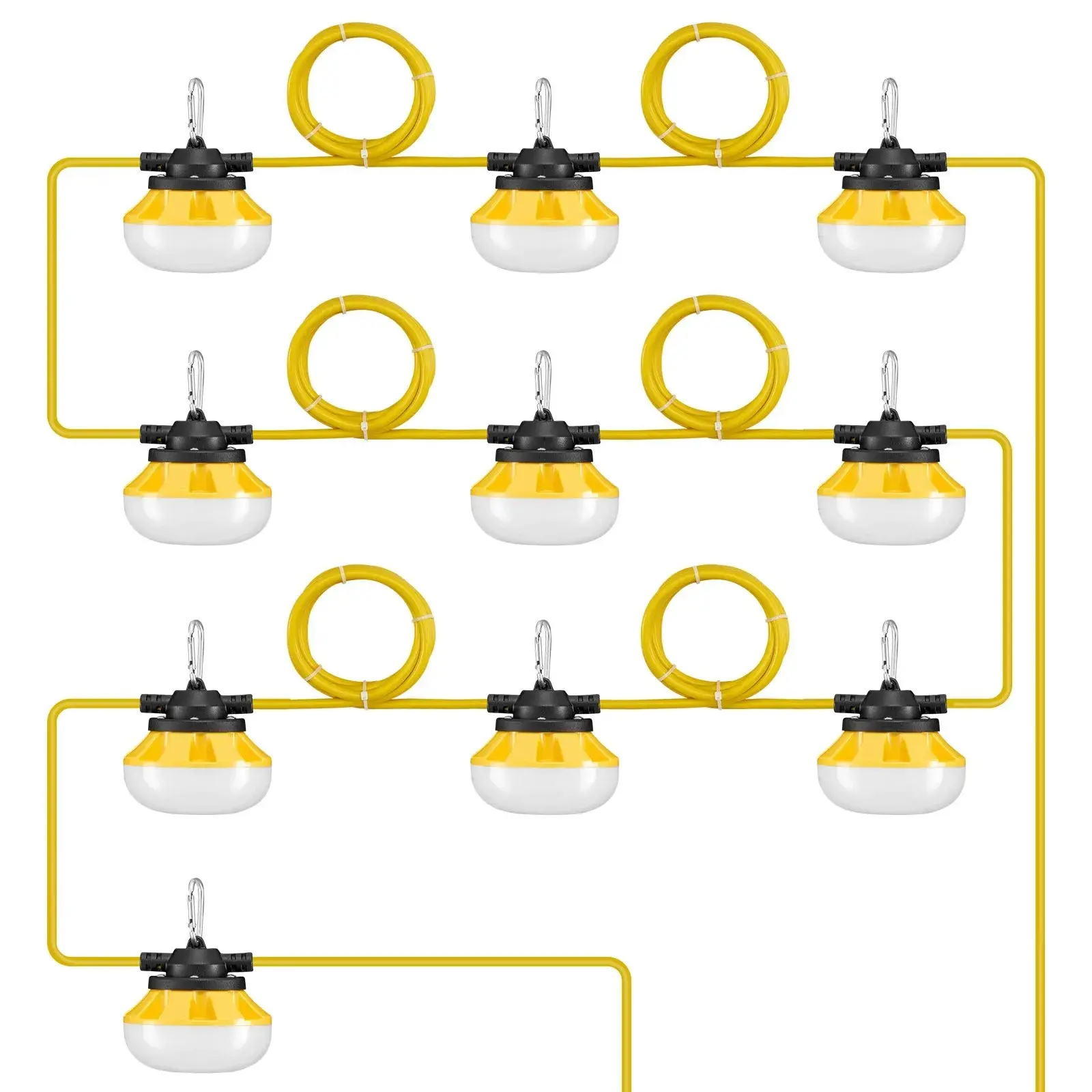 【DealsForYouDays】VEVOR 100FT Linkable LED Construction String Lights - 100W, 10000LM, Waterproof Super Bright LED Lighting for Home Improvement Summer Use