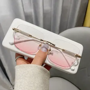 Styligh High-tech Blue Light Glasses - Advanced 99% Blue Light Blocking Computer Glasses - Anti Eye Fatigue And UV Glare Protection，Frameless Blue Light Blocking Glasses, Eye Comfort, Anti Glare UV Protection, Lightweight Fashion Eyewear