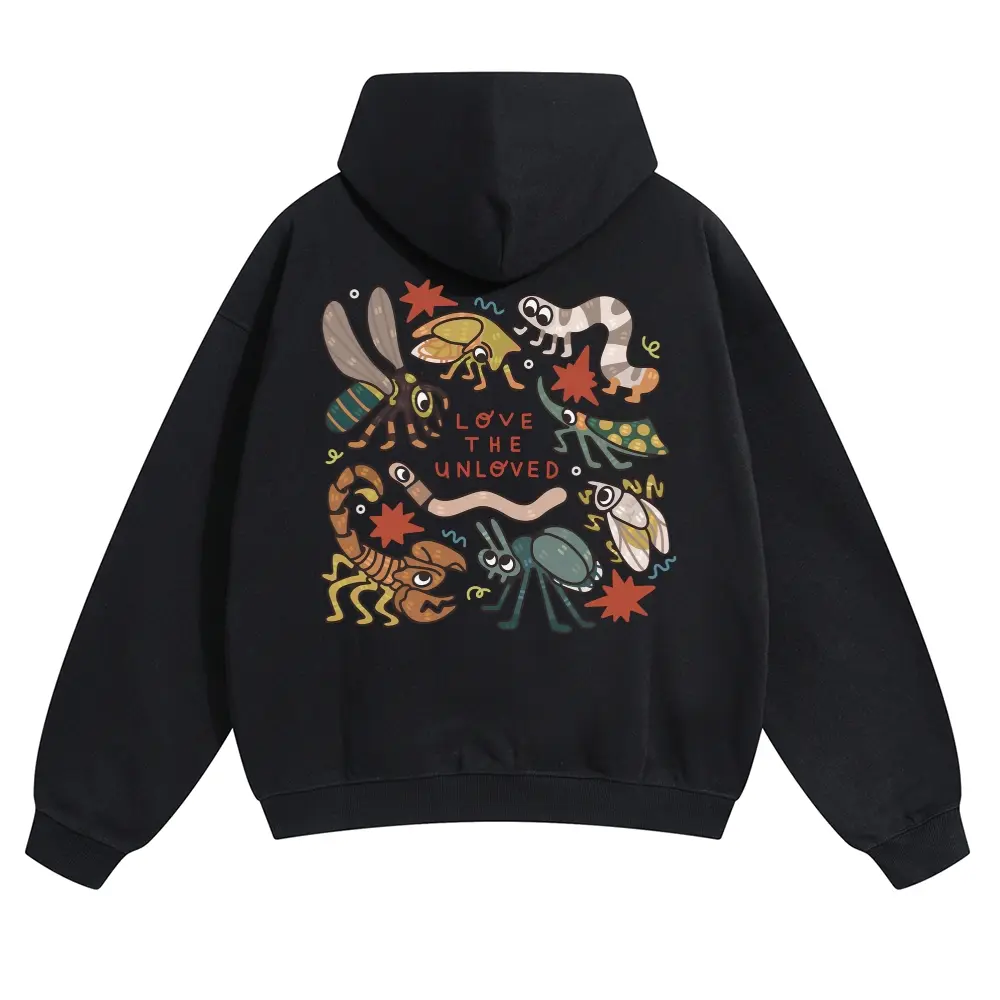 Sophisticated " Love The Unloved " Insects Bugs Lover Unisex Cotton Hoodies, layering essential, cozy sophistication, effortless layering, versatile piece, trending now, chic look
