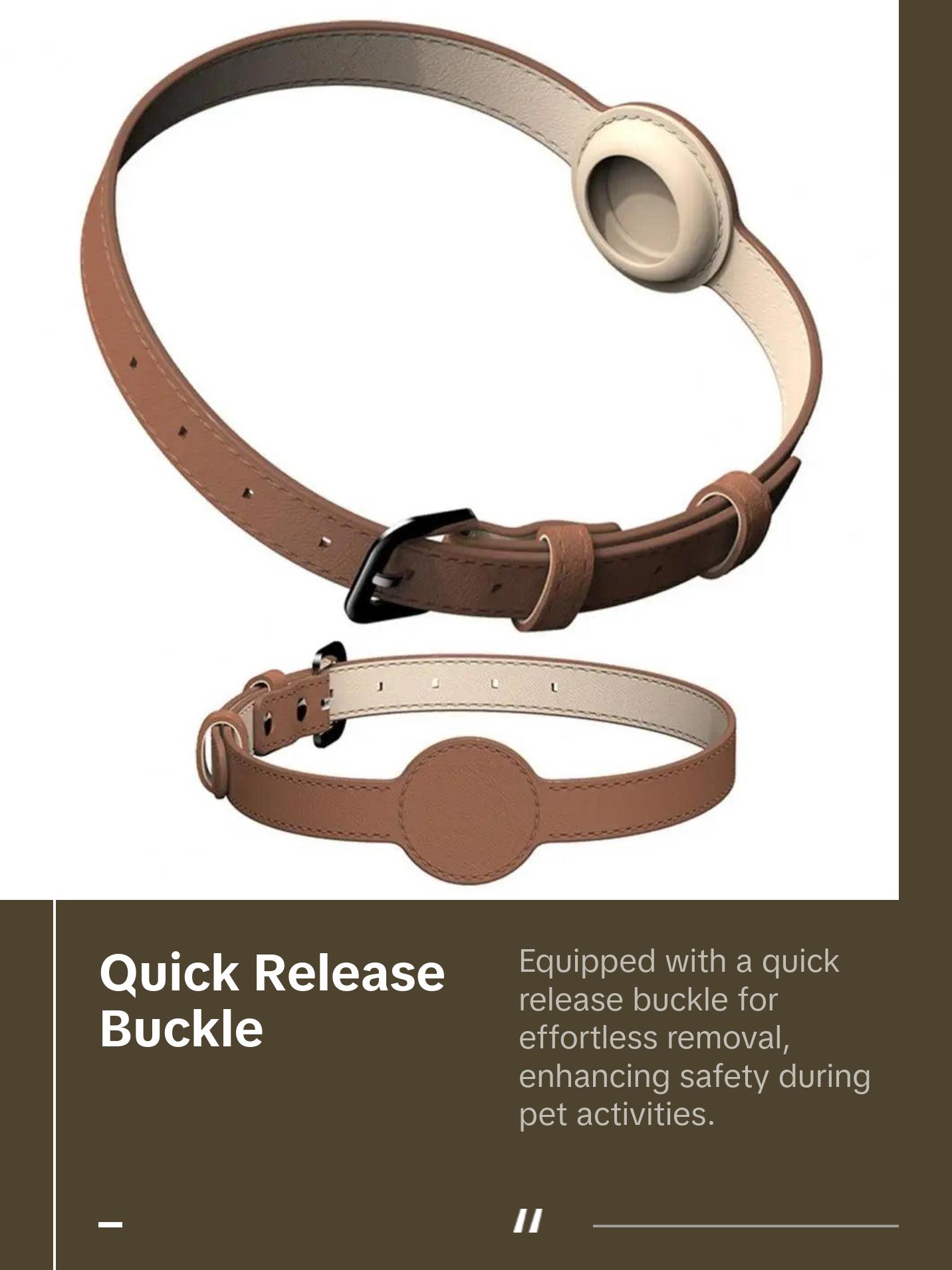 Collar Waterproof Faux Leather Pet Collar with Gps