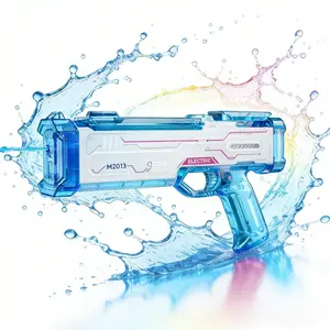 Electric Water Machine with LED Lights & Sound Effects – Automatic High-Pressure Water Blaster, Long Range, Rechargeable, Perfect for Kids & Adults, Summer Pool Parties & Outdoor Fun
