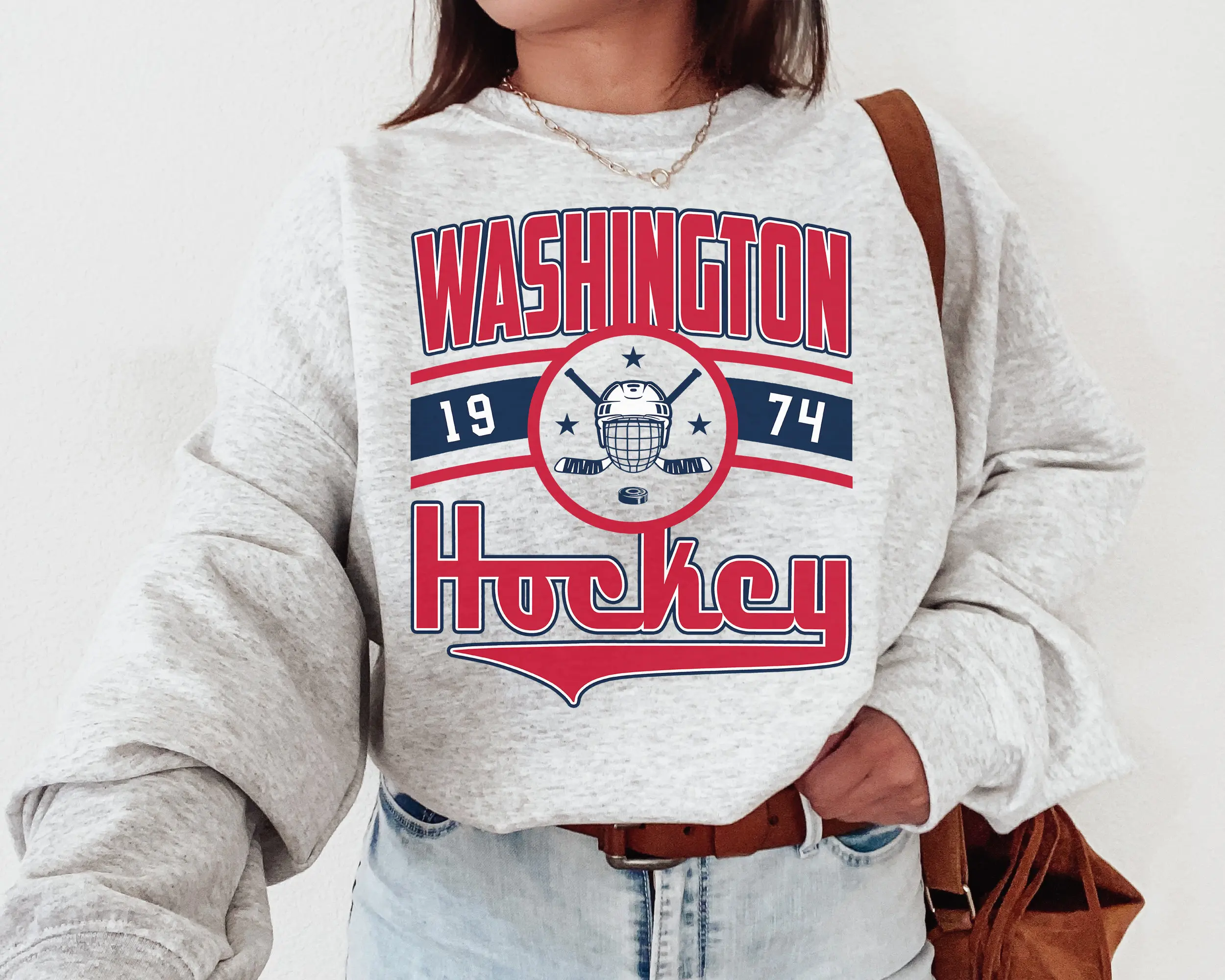 Vintage Washington Capital Sweatshirt T-shirt Capitals Sweater Capitals Shirt Hockey Fan Retro Washington Ice Hockey Washington 1974