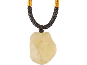 Libyan Desert Glass Real Necklace,Raw Libyan Desert Glass Tektite Necklace,Irregular Shape