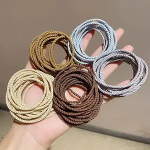 1PC Mystery Color Braided Hair Tie - High Elastic Seamless Hair Band for Thick Hair (Random Color)