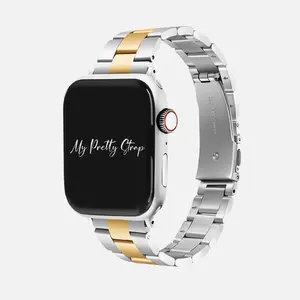 My Pretty Strap – Compatible Apple Watch Band – Stainless Steel iWatch Strap for Women – Series 1–11, SE & Ultra (38MM / 40MM / 41MM / 42MM / 44MM / 45MM / 49MM) – Gold, Silver – Queen Vogue