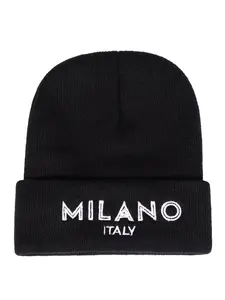 Unisex Milano Italy Knit Beanie Hat, Adjustable Outdoor Sun Protection Cap for Travel Beach Vacation, Casual Fitted Woven Animal Pattern, Beanie Hat Knitted