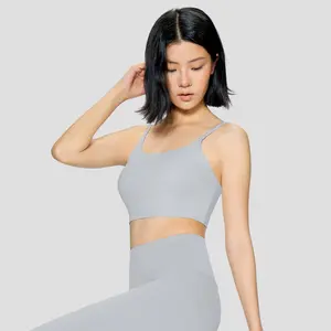 Women's Lycra Yoga Bra Summer Strappy Backless Design, High-Impact Support for Pilates, Fitness, and Sports