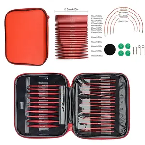 Matte Circular Needles Set, 13 Pairs Detachable Knitting Tools, U-Shaped Pins Kit, Removable String Replacement, Model Xinghao, Replaceable Needles