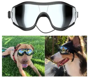 NVTED Dog Sunglasses/Goggles, UV/Wind/Dust/Fog Protection Pet Glasses Eye Wear with Adjustable Strap for Medium or Large Dog