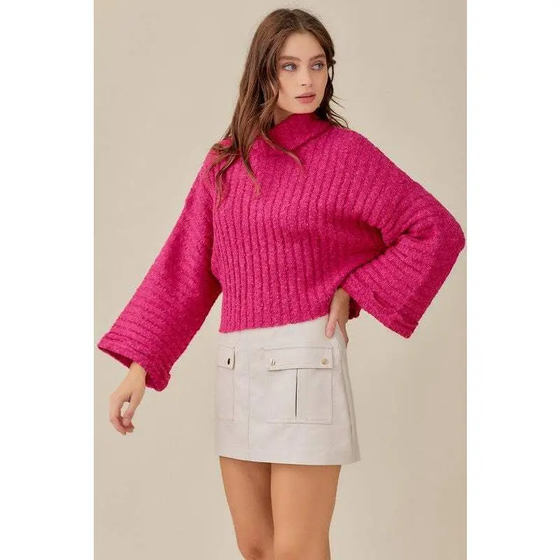 Pink Turtleneck Sweater