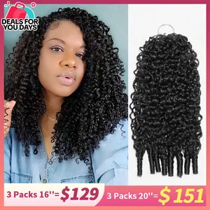 QVR Burmese Curly Crochet Hair Natural Black Machine Made Feather Burmese Curly, Kinky Curly, Water Wave, Vacation Hair & Beach Essentials Crochet Human Hair Extension #SummerWins #DealsForYouDays