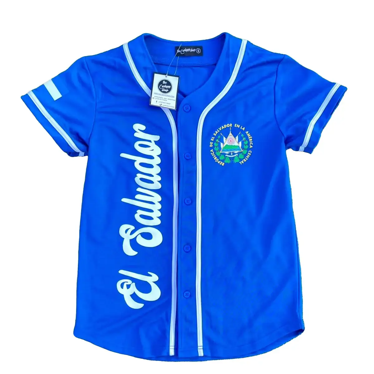 EL SALVADOR Baseball Jersey for Men and Women EL SALVADOR Baseball Jersey for Men and Women