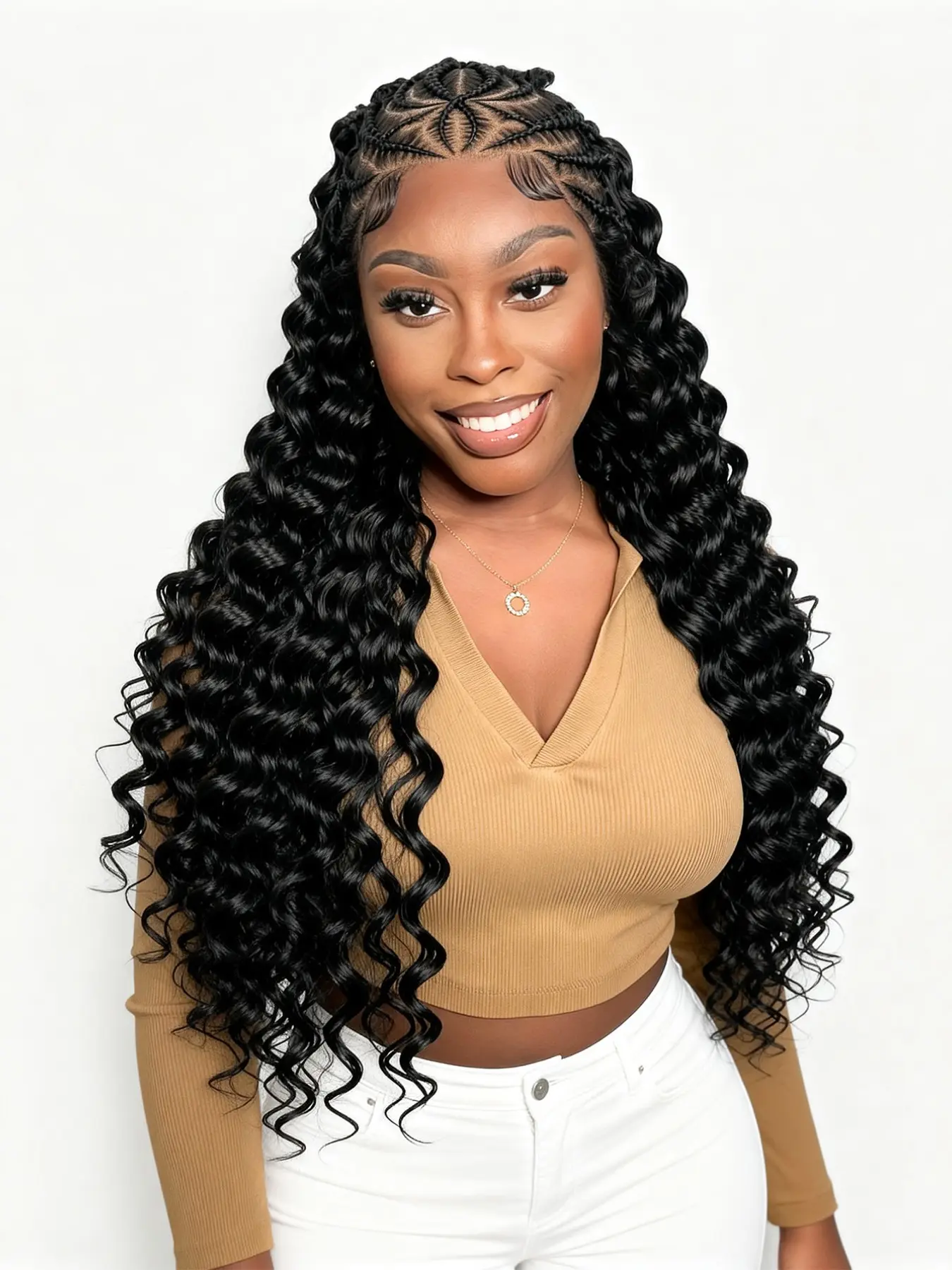 13x6 Braided Cornrow Wig, High-Quality Synthetic Fiber, Natural Look, Pre-Parted Lace Front, Beginner-Friendly, 26 Inches, 1b Color, Lace Braided Wigs