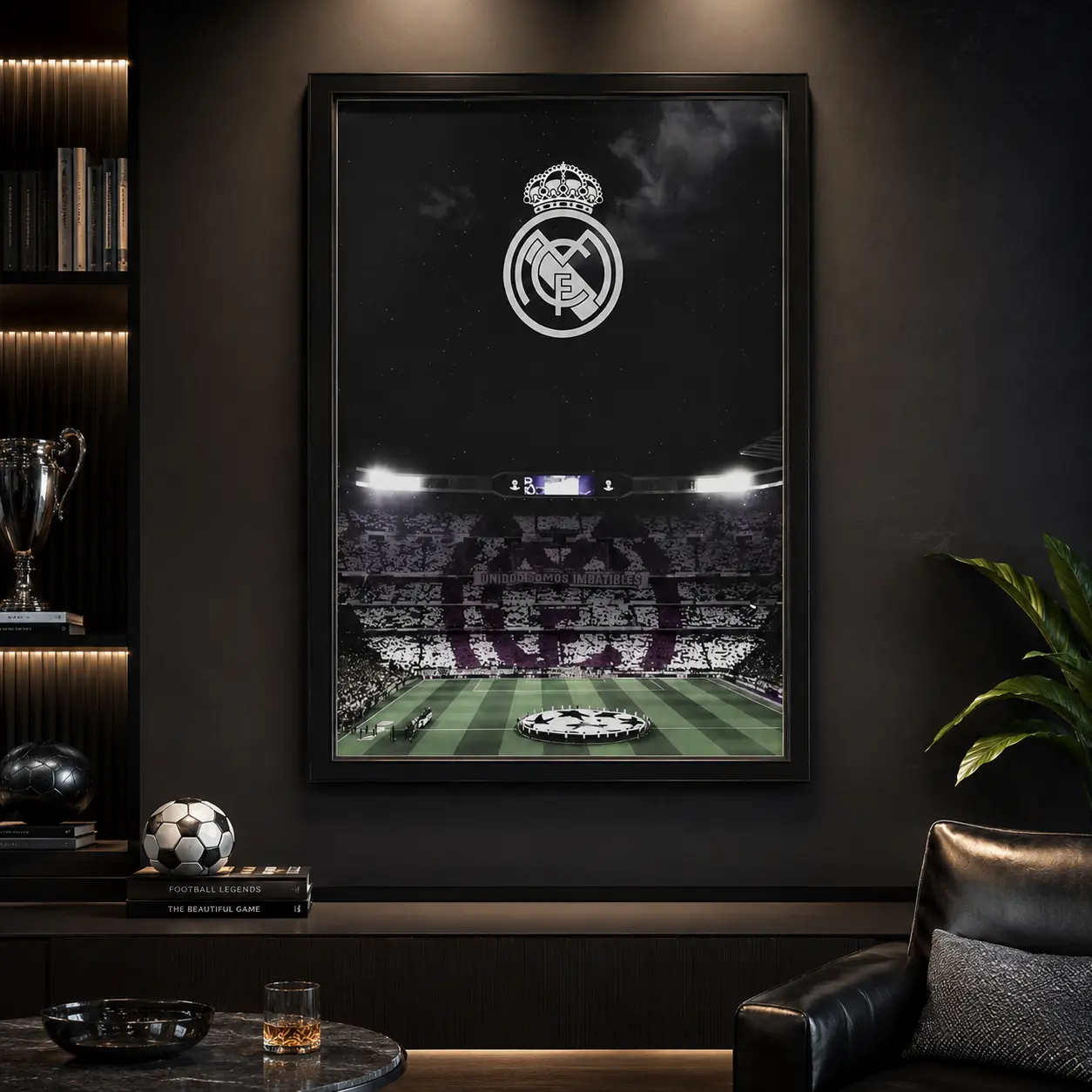 1 piece/set of canvas painting print poster, classic realistic landscape art, Bernabéu Stadium, perfect gift for football culture lovers, ideal gift for bedroom, living room, kitchen, dormitory corridor, mural, wall decoration, room decoration