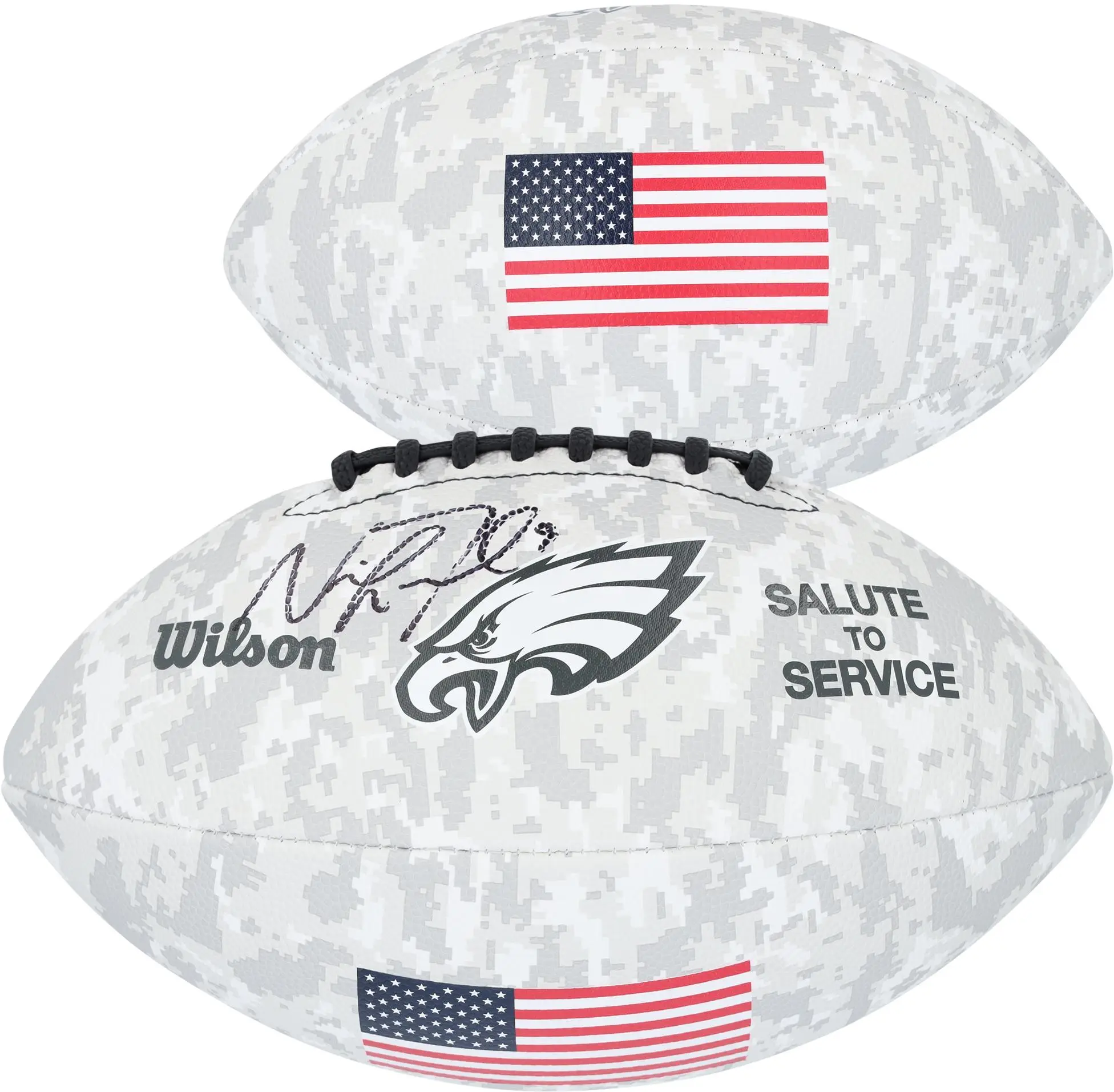 Nick Foles Philadelphia Eagles Autographed Wilson 2024 Salute To Service Football - Fanatics Authentic Certified