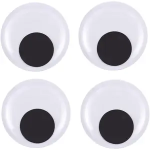 6 Inch Large Wiggle Googly Eyes with Self Adhesive for Crafts Set of 4