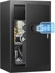 6.0 Cuft Safe Box with Drawer, Money Safe with Jewelry Storage Box for Jewellery, Valuables, Large Safe with Dual Alarm System and Mute Function