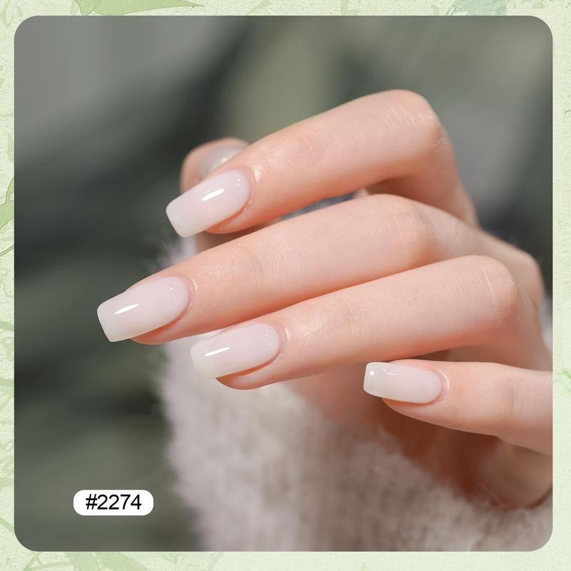 Purple Grape Jelly Gel Nail Polish Set, 6 Transparent Colors Sheer White Pink Gel Nail Kit for Salon Gel Manicure and Nail Art DIY at Home