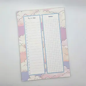 Dreamy Pastel Cloud Notepad - 5x7.5 Inches, 50 Tear-Away Sheets, High-Quality 70lb Text Paper, To-Do List & Notes Section, Perfect for Desk, Planner, or Bag, Stationery Addict, Small Business, Notepad Lovers, Organize Your Life