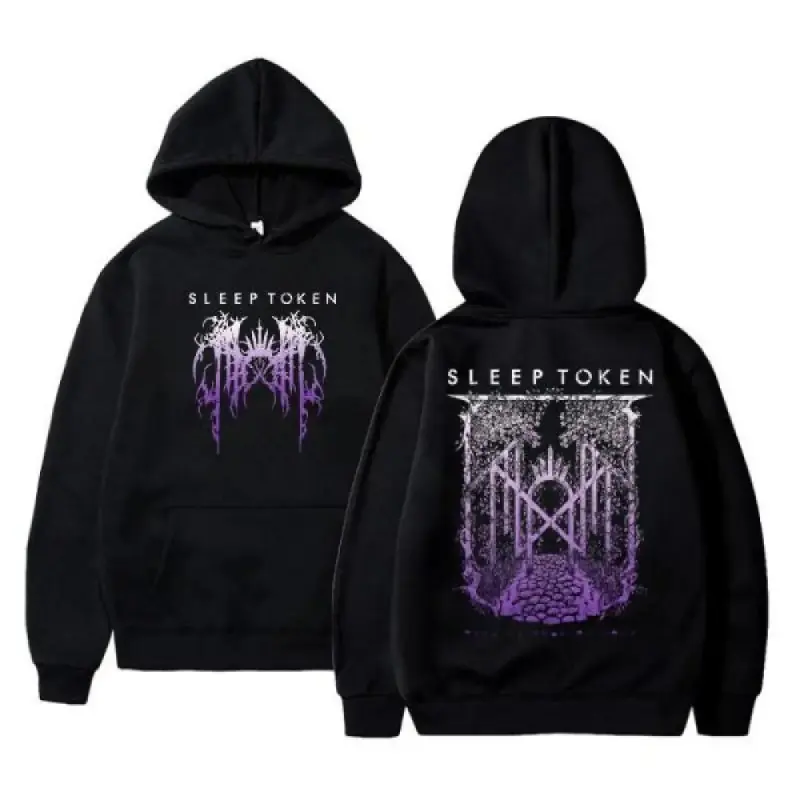 Sleep Token Silly Purple Graphic Hoodie – 2026 Tour Merch Style Sweatshirt, Unisex Music Streetwear Pullover, Two Sides Print Hoodie For Fans, Concert Outfit Apparel, Alternative Band Fashion Gift